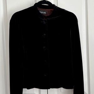 Ellen Figg Women’s Top, Black velvet, size 10